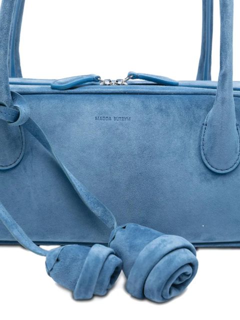 Magda Butrym Brigitte trapeze suede shoulder bag - Blue
