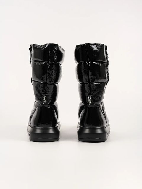 Karl Lagerfeld śniegowce skórzane KAPRI KOSI kolor czarny KL44573A