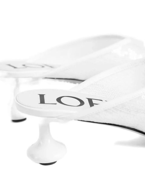 LOEWE 450mm sequin-embellished sculpted-heel mules - White