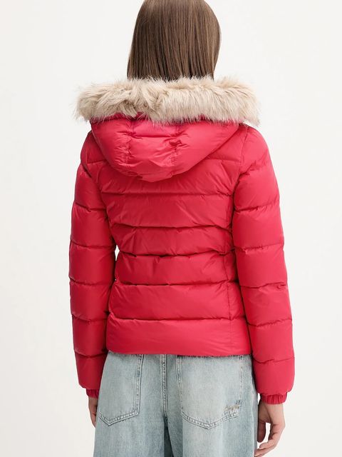 Tommy Jeans kurtka puchowa damska kolor różowy DW0DW18312