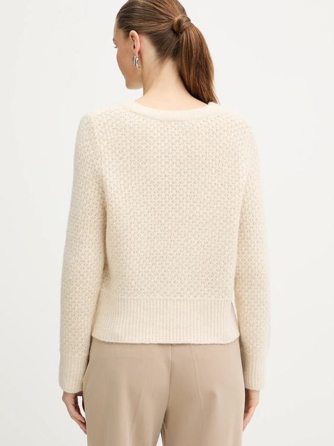 Morgan sweter z domieszką wełny MPAUL damski kolor beżowy MPAUL