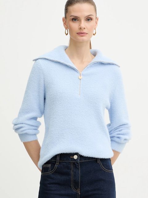 Morgan sweter MNOVI damski kolor niebieski MNOVI - zdjęcie produktu nr 1