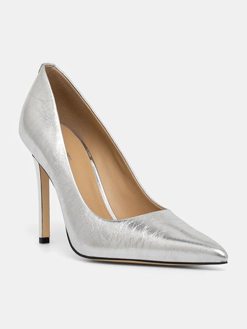 MICHAEL Michael Kors szpilki skórzane Elyse High Pump kolor srebrny 40F5EYHP1M.040 - zdjęcie produktu nr 1