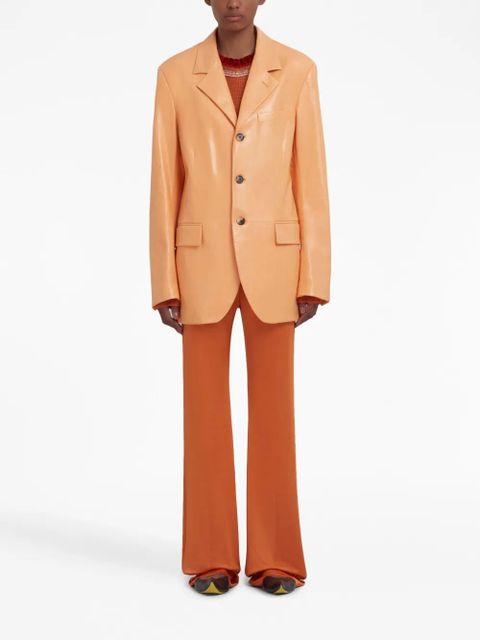 Marni long-sleeve leather blazer - Orange - zdjęcie produktu nr 2