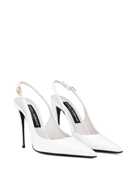 Dolce & Gabbana 105mm pointed-toe heeled pumps - White - zdjęcie produktu nr 2