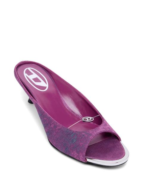 Diesel D-Diam's-Sa denim heeled mules - Purple - zdjęcie produktu nr 2