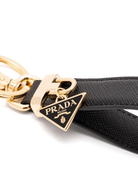 Prada leather key chain - Black