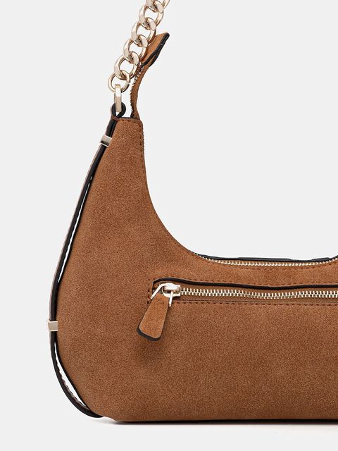 Guess torebka zamszowa ERENIA kolor brązowy HWSB78 38180