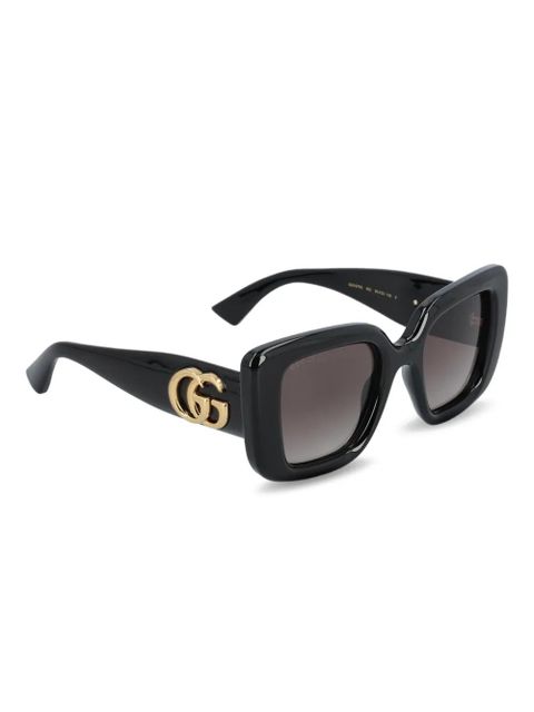 Gucci butterfly-frame double G sunglasses - Black