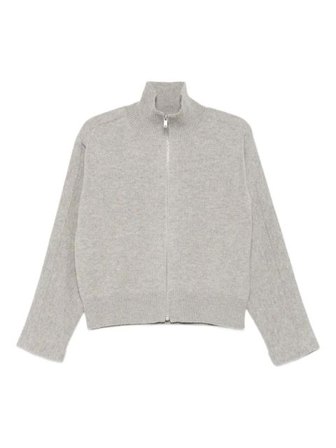 Jil Sander high-neck zip-front cardigan - Grey - zdjęcie produktu nr 1