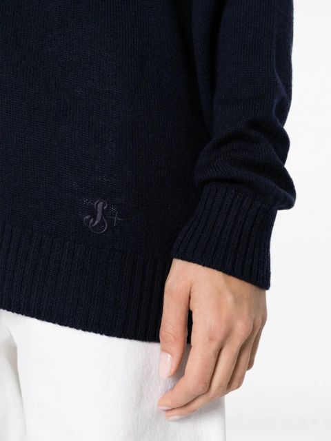 Jil Sander V-neck fine-knit cardigan - Blue