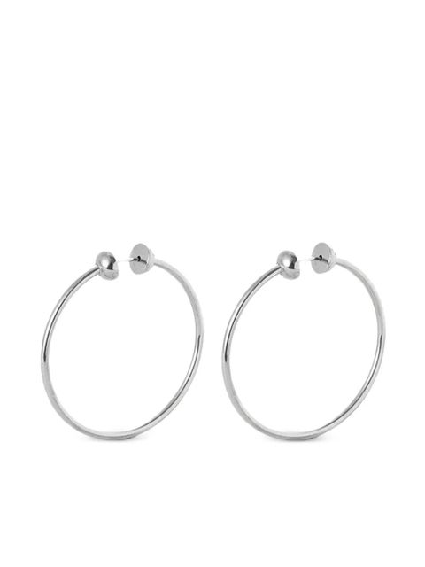 Jenny Bird Icon ball-detailed hoop earrings - Silver - zdjęcie produktu nr 1