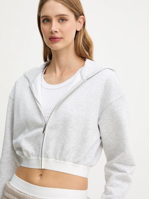 La Mania bluza SEAN damska kolor szary z kapturem melanżowa SEAN