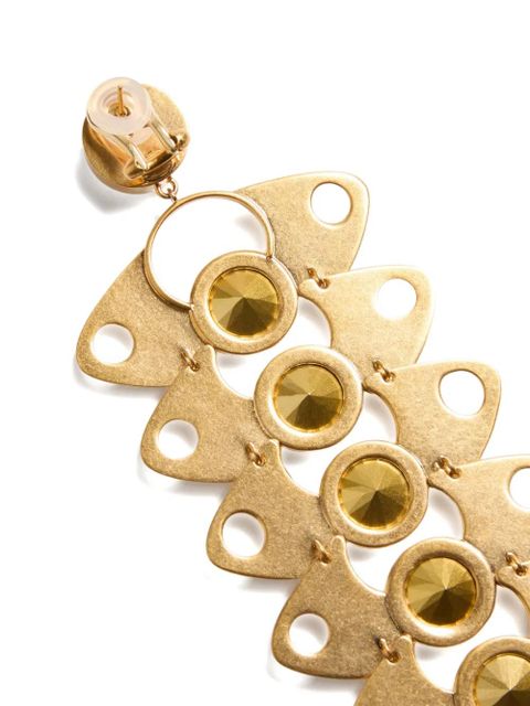 Valentino Garavani Pages single earring in metal and crystal - Gold