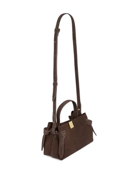 Yuzefi Gyoza mini leather tote bag - Brown