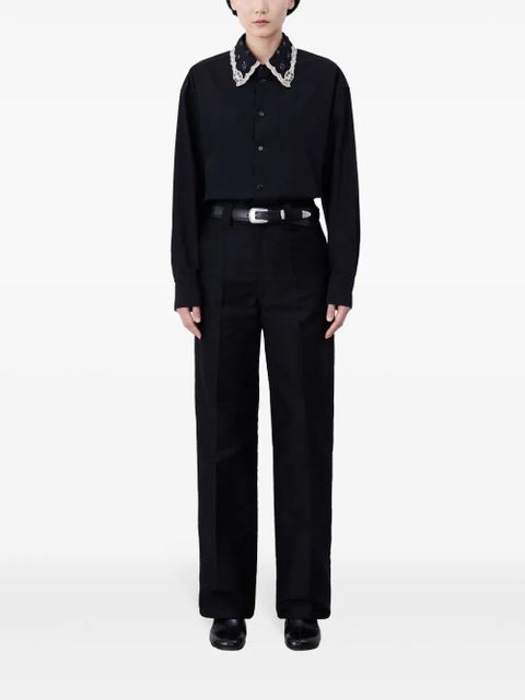 LEMAIRE embroidered collar shirt - Black - zdjęcie produktu nr 2