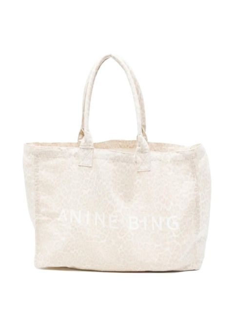 ANINE BING leopard-print tote bag - Neutrals - zdjęcie produktu nr 1