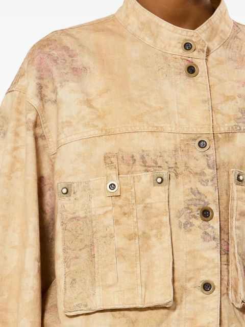 ISABEL MARANT Cyndel abstract-pattern jacket - Neutrals