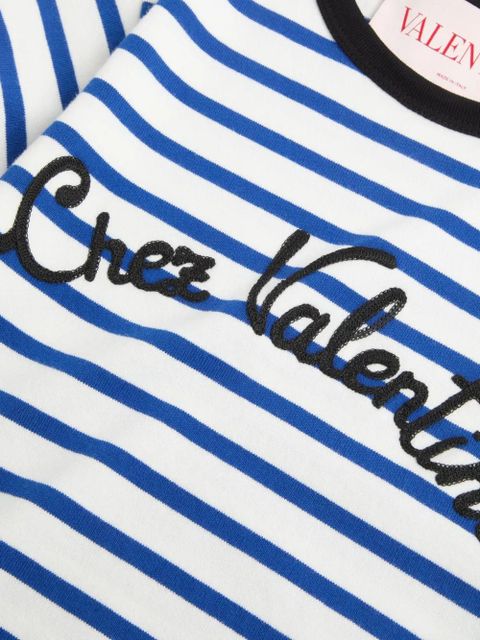 Valentino Garavani striped jersey T-shirt - Blue