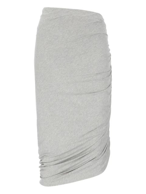 The Attico embroidered-logo midi skirt - Grey - zdjęcie produktu nr 1
