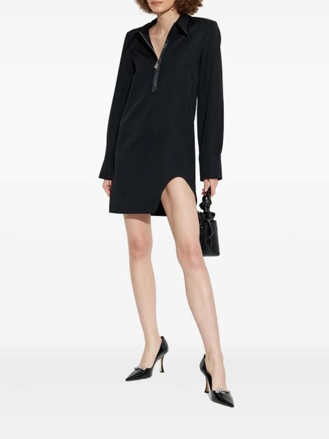 The Attico zip-front mini shirt dress - Black - zdjęcie produktu nr 2