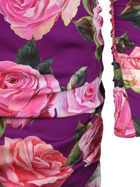 Dolce & Gabbana floral print dress - Purple
