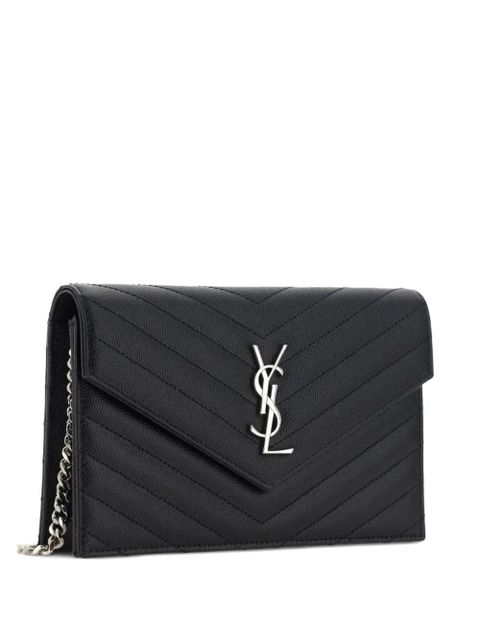 Saint Laurent Cassandre leather mini bag - Black - zdjęcie produktu nr 1