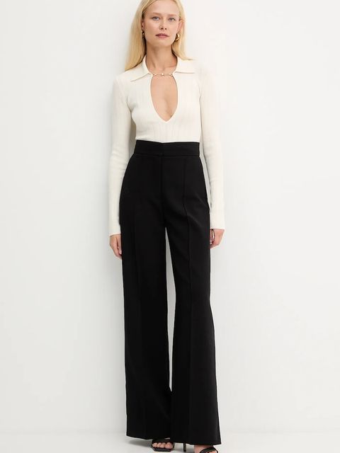 Elisabetta Franchi sweter z dodatkiem jedwabiu damski kolor beżowy lekki MK09B56E2