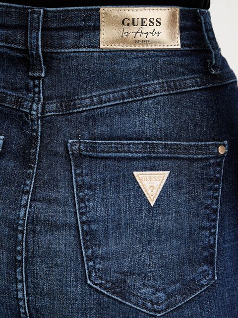 Guess spódnica jeansowa RILEY kolor granatowy midi ołówkowa W5BD1T D0791
