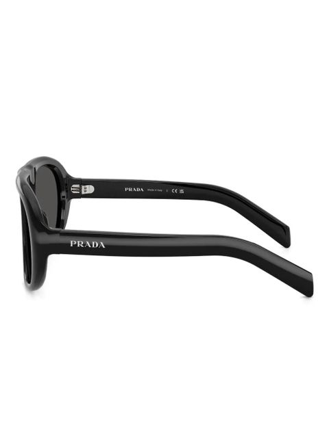 Prada Eyewear wrap-frame tinted sunglasses - Black