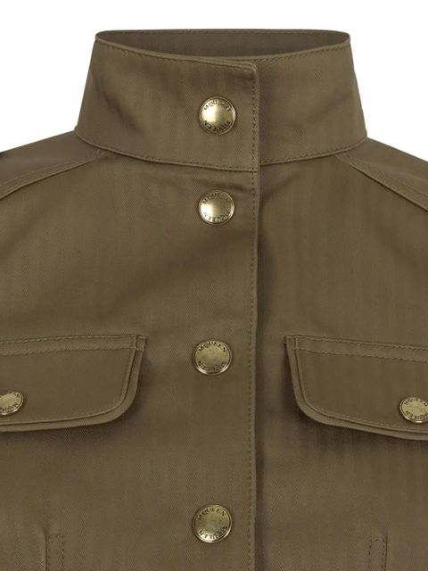 Alexander McQueen buttoned-up peplum jacket - Brown