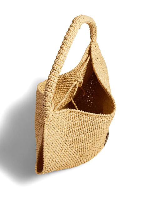 KHAITE medium Lotus raffia tote bag - Neutrals