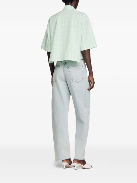 SANDRO checked shirt - Green