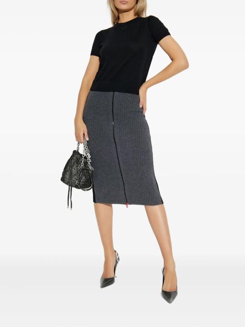 Diesel M-Lousi ribbed panelled midi skirt - Grey - zdjęcie produktu nr 2