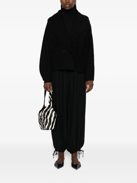 TOTEME button-fastening shawl-lapel cardigan - Black - zdjęcie produktu nr 2