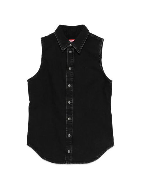 Diesel sleeveless denim shirt - Black - zdjęcie produktu nr 1