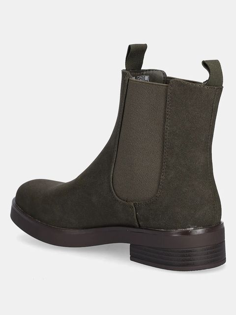 U.S. Polo Assn. sztyblety YLENIA003W damskie kolor zielony na płaskim obcasie YLENIA003W/EH1