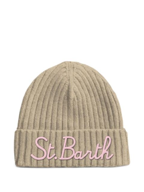 MC2 Saint Barth Engen logo-embroidered beanie - Neutrals - zdjęcie produktu nr 1
