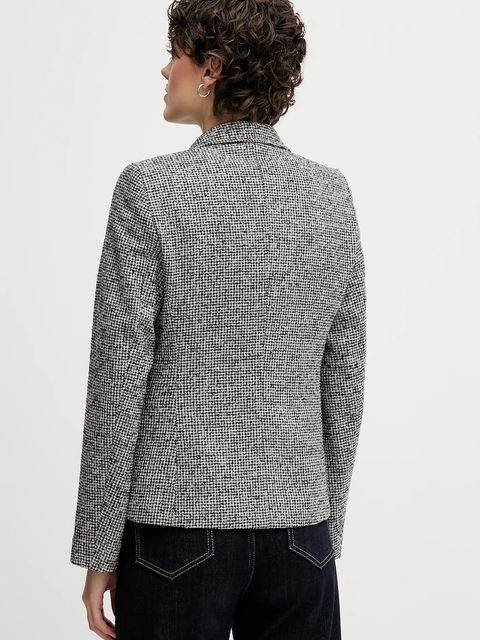 Tommy Hilfiger marynarka z dodatkiem wełny kolor szary jednorzędowa wzorzysta WW0WW48786