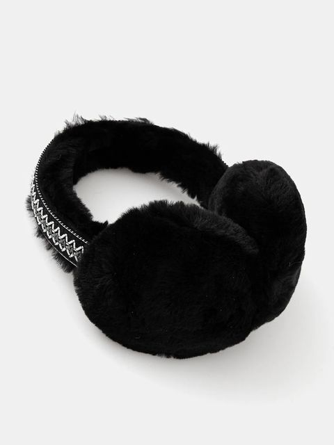 UGG nauszniki wełniane kolor czarny 20496 - zdjęcie produktu nr 1