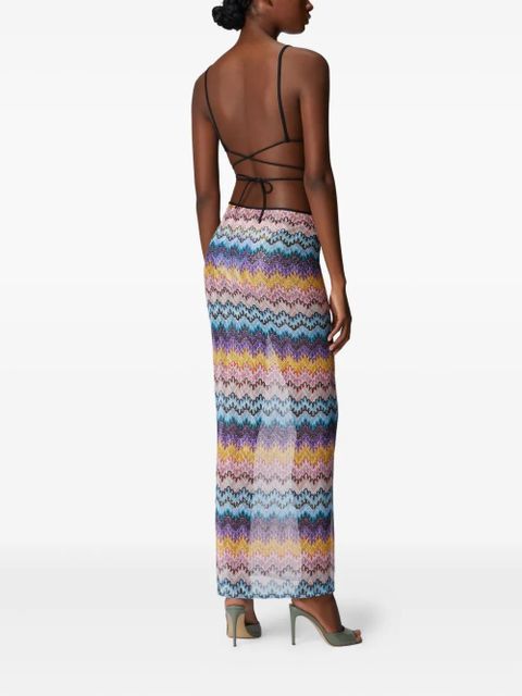 Missoni sheer maxi skirt - Blue