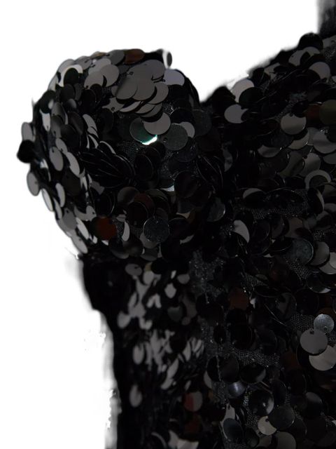 ROTATE BIRGER CHRISTENSEN knot-detail sequin maxi dress - Black