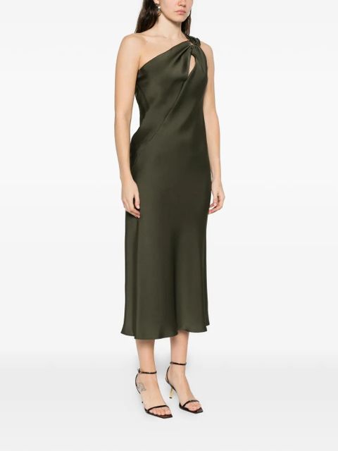 Max Mara ring one-shoulder maxi dress - Green
