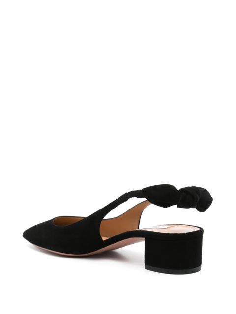 Aquazzura Very Bow Tie 35mm pumps - Black - zdjęcie produktu nr 2