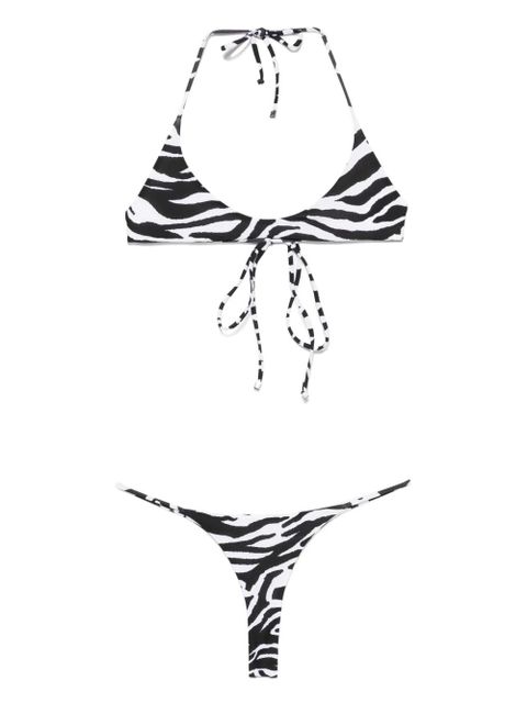 The Attico zebra-print bikini - White - zdjęcie produktu nr 1