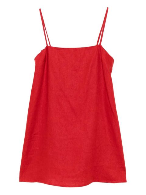 Reformation Aubree linen dress - Red - zdjęcie produktu nr 1