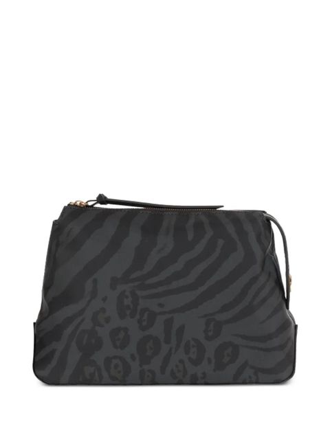 PINKO animal-print zipped make-up bag - Green - zdjęcie produktu nr 1
