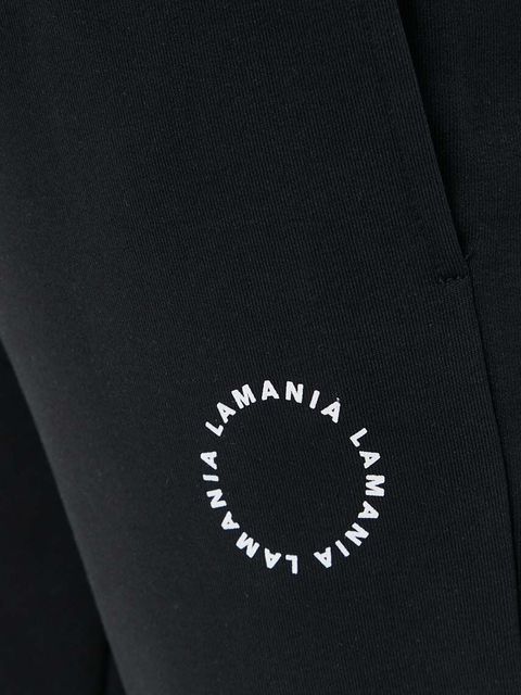 La Mania spodnie dresowe kolor czarny gładkie
