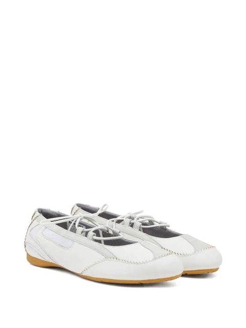 Diesel D-MILE leather sneakerinas - White