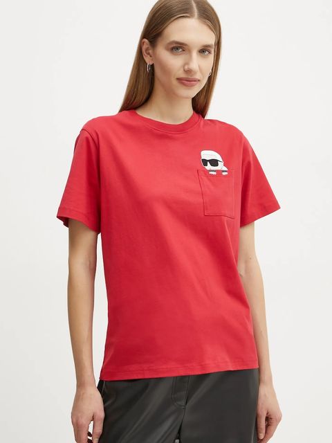 Karl Lagerfeld t-shirt bawełniany IKON - zdjęcie produktu nr 2